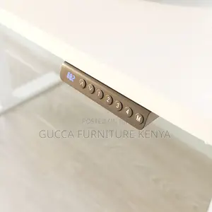 White Smart Sit Stand Electric Adjustable Table