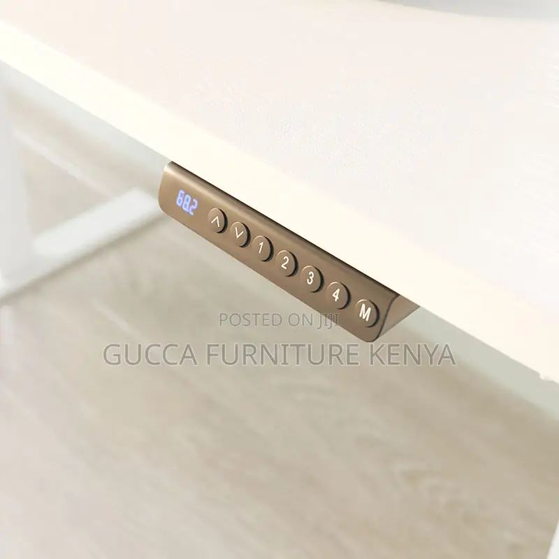 White Smart Sit Stand Electric Adjustable Table