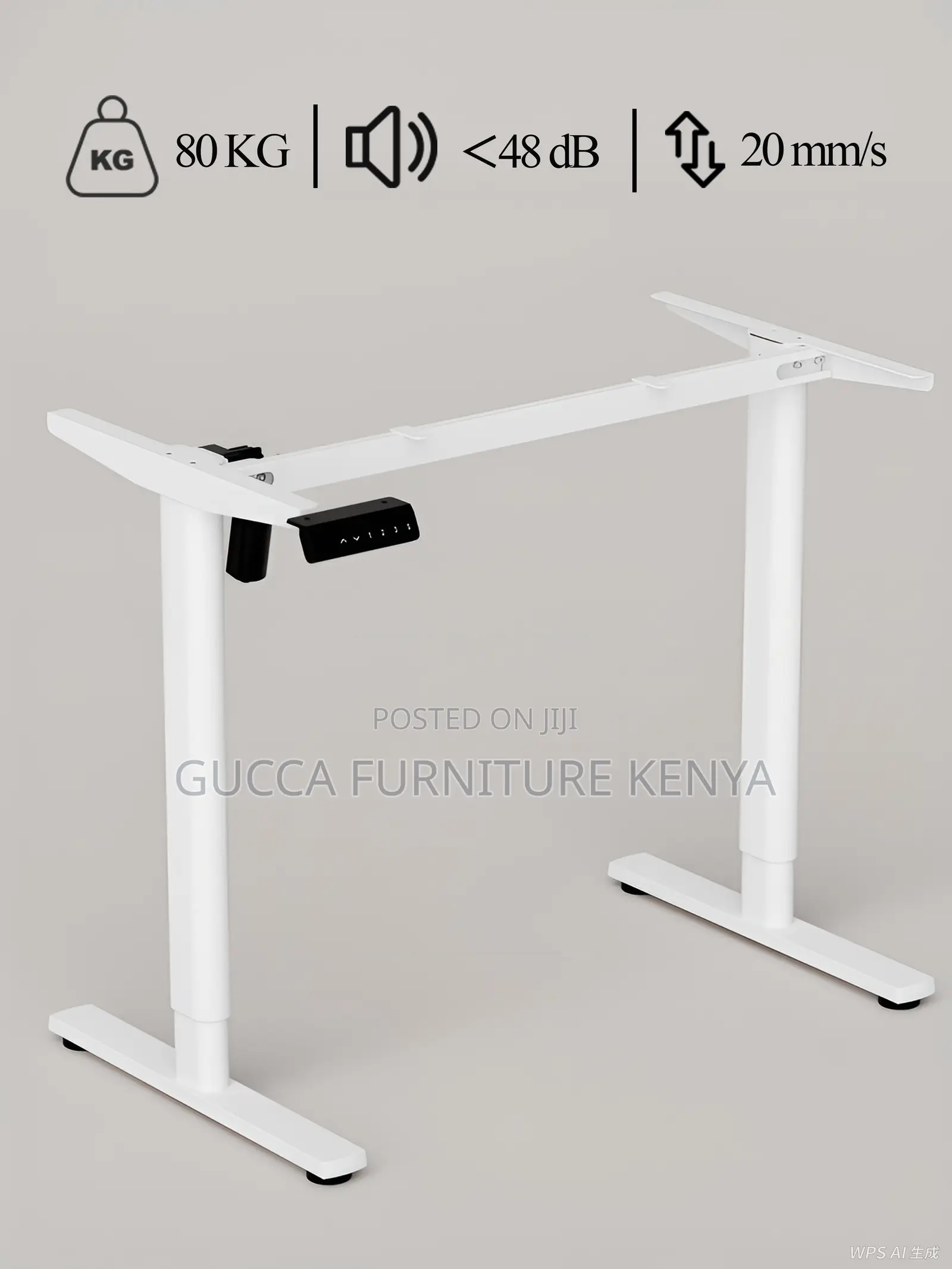 White Smart Sit Stand Electric Adjustable Table