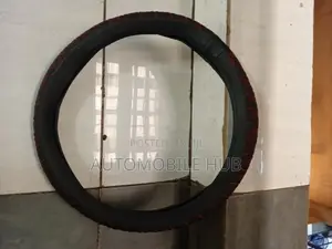 Embossed Leather Steering Wheel Cover – Luxury Design Anti-Slip Grip