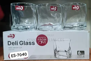 6pcs 300ml Distorted Whisky Glass