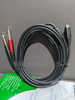 Usb C To Dual 6.35mm 1/4 Ts Mono Breakout Cable