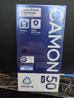 New Tecno Camon 50 Pro 256 GB Black