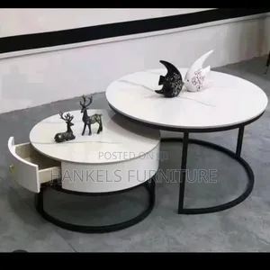 Nesting Coffee Stools With Drawer – Space Saving Design