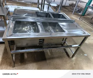 Double Bowl Sink for Washing Station