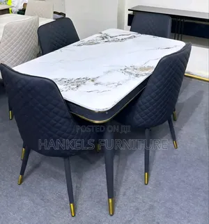 4 Seater Marble Dining Table for Home and Apartment Living