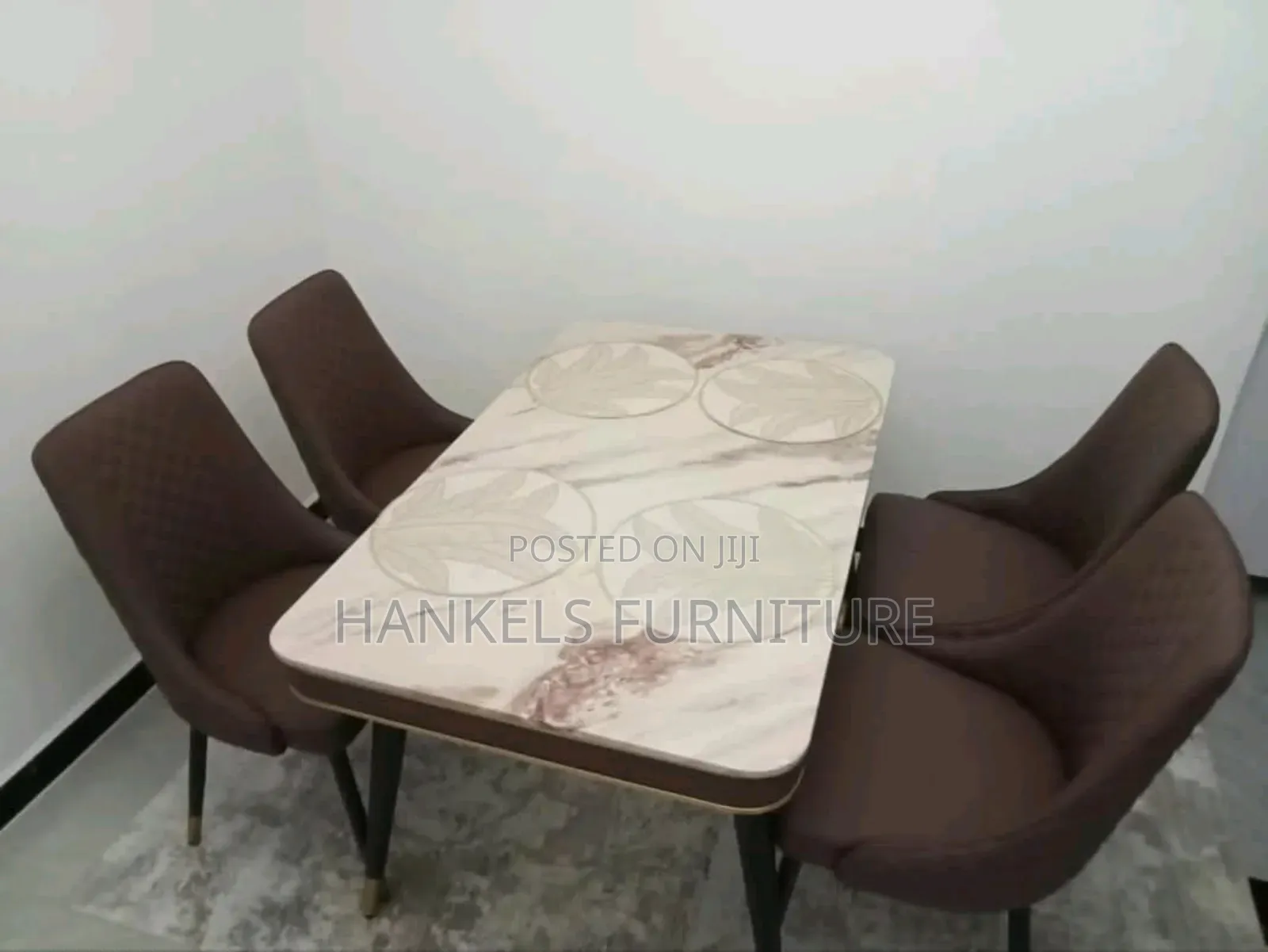 Stylish Modern Luxury Dining Set – Elegant Rectangular Table
