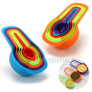 Colorful Measuring Cups and Spoons Set - 6 Piece Kitchen Baking Tools