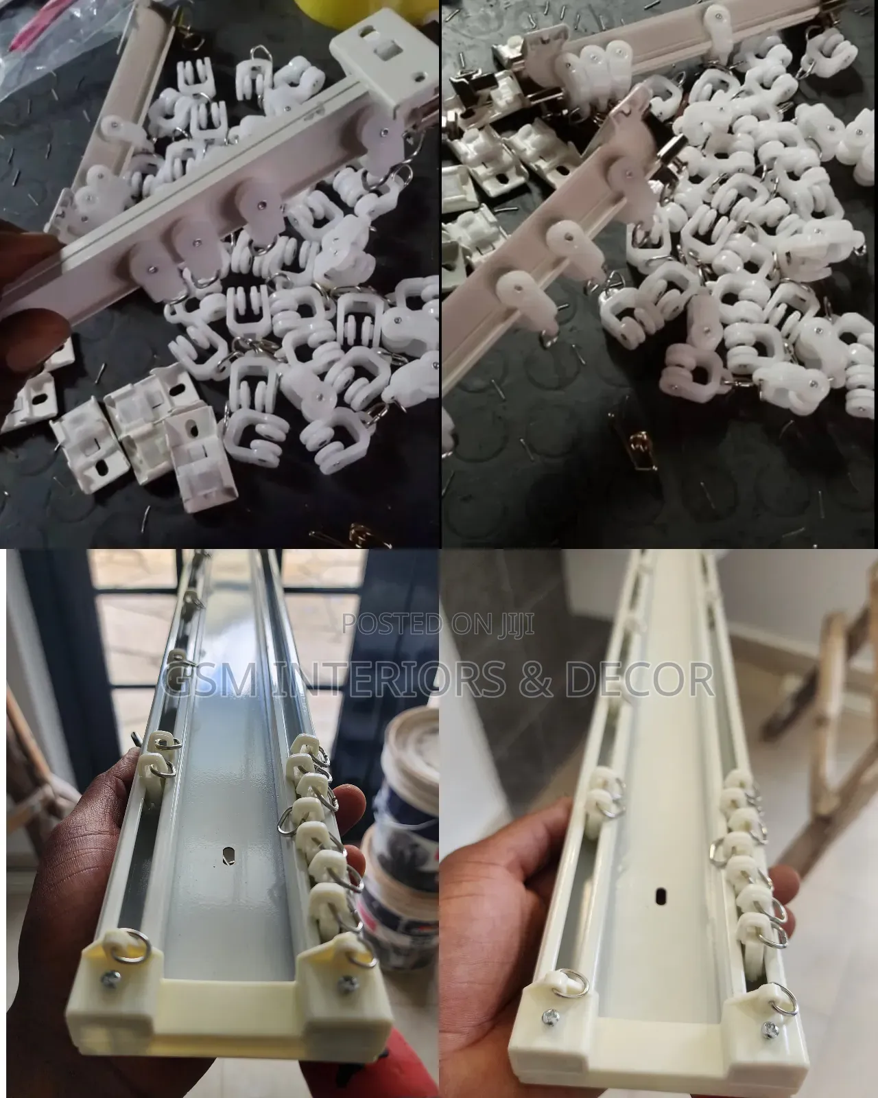 Aluminium Curtain Rails Runners for Double Rails
