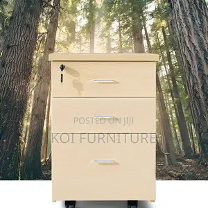 Office Cabinet; Three Drawers Lockable Office Wooden Cabinet