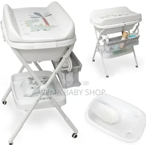2 in 1 Foldable Baby Bath and Changing Station With Ergonomic Height.