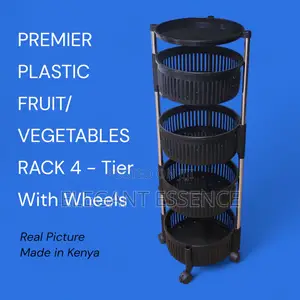 Plastic Fruit Vegetables Rack – 4 Tier