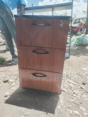 Premium Wooden Mobile Drawer Cabinet_lockable 3 Drawer
