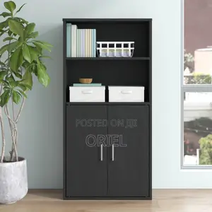 Credenza Cabinets: Wooden Filing Cabinet With Double Doors