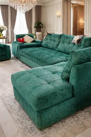 Luxury Green Corner Sofa( 5 Seater)