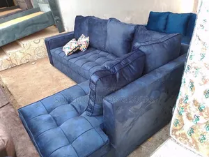 Modern Blue Corner/L-Shaped Sofa (5 Seater)