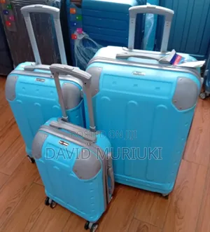 Durable 3-in-1 Rubber Suitcase Set Travel in Style