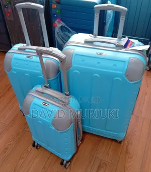 Durable 3-in-1 Rubber Suitcase Set Travel in Style
