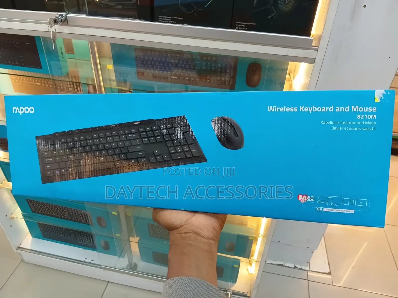 Rapoo 8210m Wireless Keyboard and Mouse Combo Multi-Mode Connectivity.