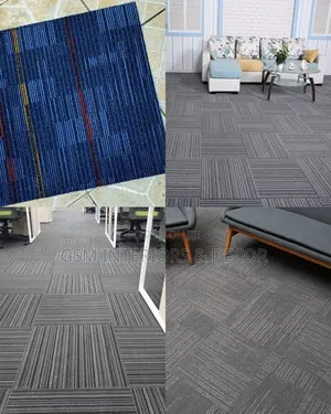 Blue-Grey Carpet Tiles in Prints
