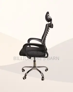 Secretarial Mesh Chair Adjustable Headrest and Lumbar Support Seating