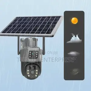Dual Lens Two Screens 4g PTZ 360 CCTV Camera With Alarm* Solar