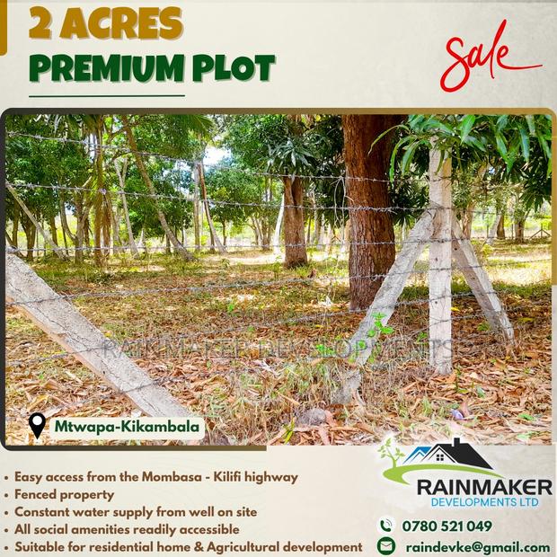Prime 2 Acres For Sale – Mtwapa–Kikambala
