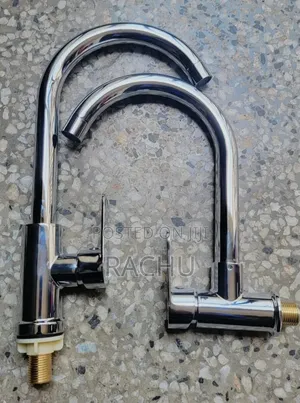 Kitchen Tap Silver Wall And Pillar