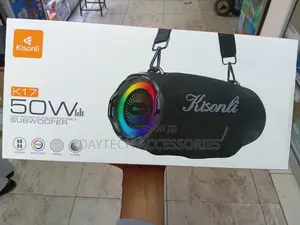 Kisonli Portable Bluetooth Speaker 50w RGB Light Powerful Sound.