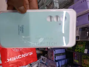 Pioni Samsung Galaxy A54 Liquid Silicone Case With Cloth Lining -Mint