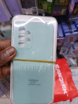 Tipos Samsung Galaxy A53 Liquid Silicone Case With Cloth Lining -Mint