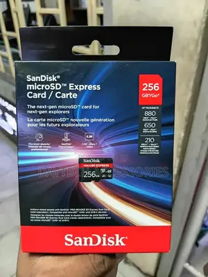 Sandisk 256gb Express Microsd Card Up to 880mb/S Read 650mb/S Write.
