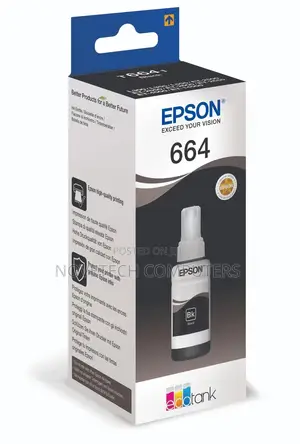 Genuine Epson Ecotank Ink 664 Black Ink Cartridge T6641