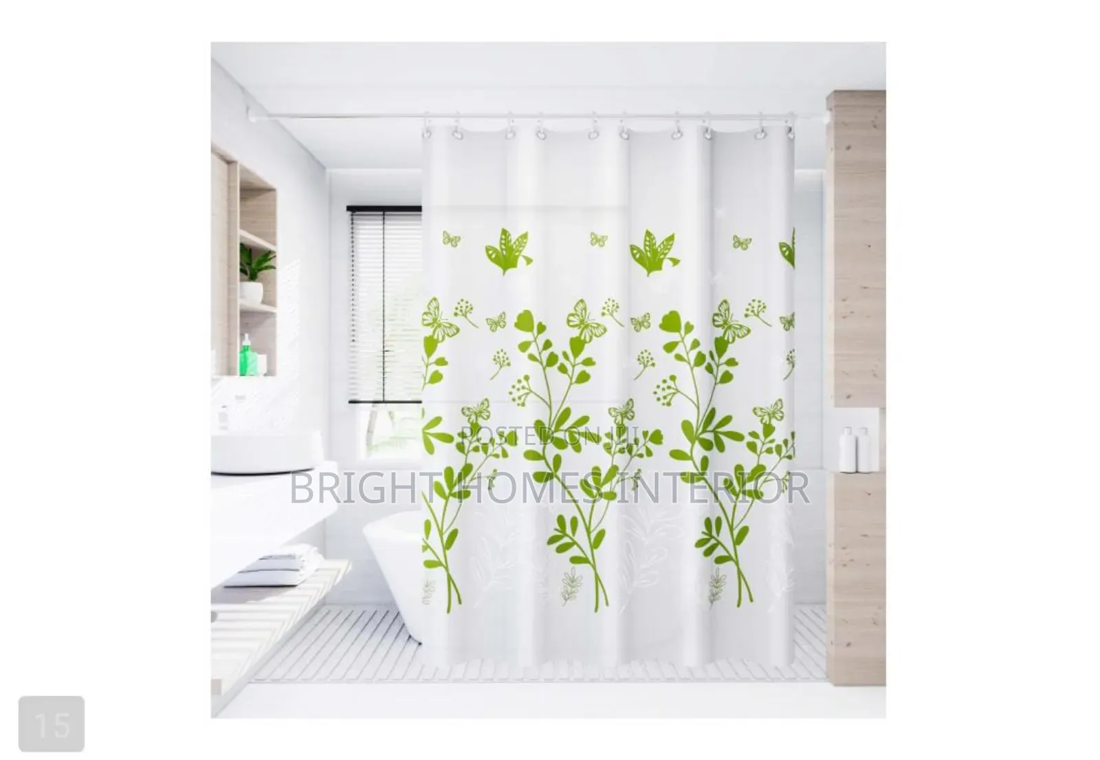 Floral Green Shower Curtain