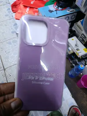 Cofker iPhone 15 Pro Max Liquid Silicone Case With Cloth Lining-Purple