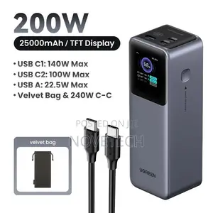 Ugreen 200w 25000mah Power Bank Pb722 Fast Charger Laptop Power Bank