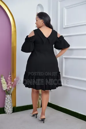 Plus Size Black Shift Dress/Pregnant Friendly