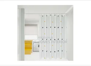 Triangle Pattern Black and Yellow Shower Curtain