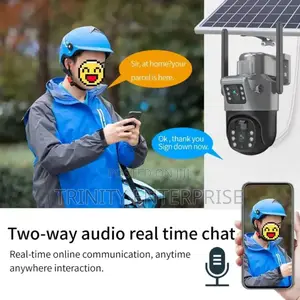 Smart Camera PTZ Solar Camera With High Siren Alarm* Dual Solar Panel.