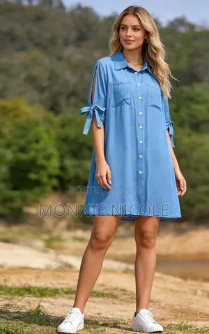 Stylish Denim Short Shirt Dress