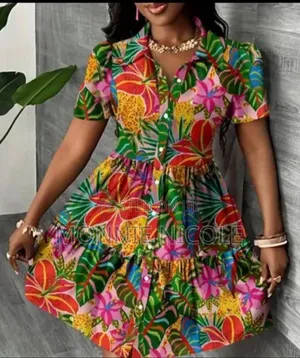 Stylish Floral Sun Dress/ Shirt Dress