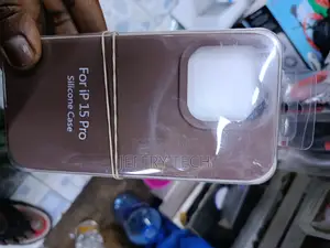 Elan iPhone 15 Pro Liquid Silicone Case With Cloth Lining -Brown