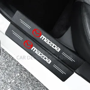 Mazda 4pcs Door Sill Antiscratch Carbon Filter BRR Stickers