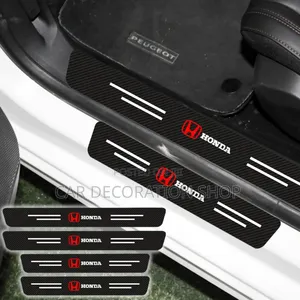 4pcs Honda Door Step Antiscratch Carbon Finish Stickers