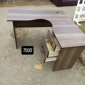 American Walnut 1.2m L Shape Office Desk