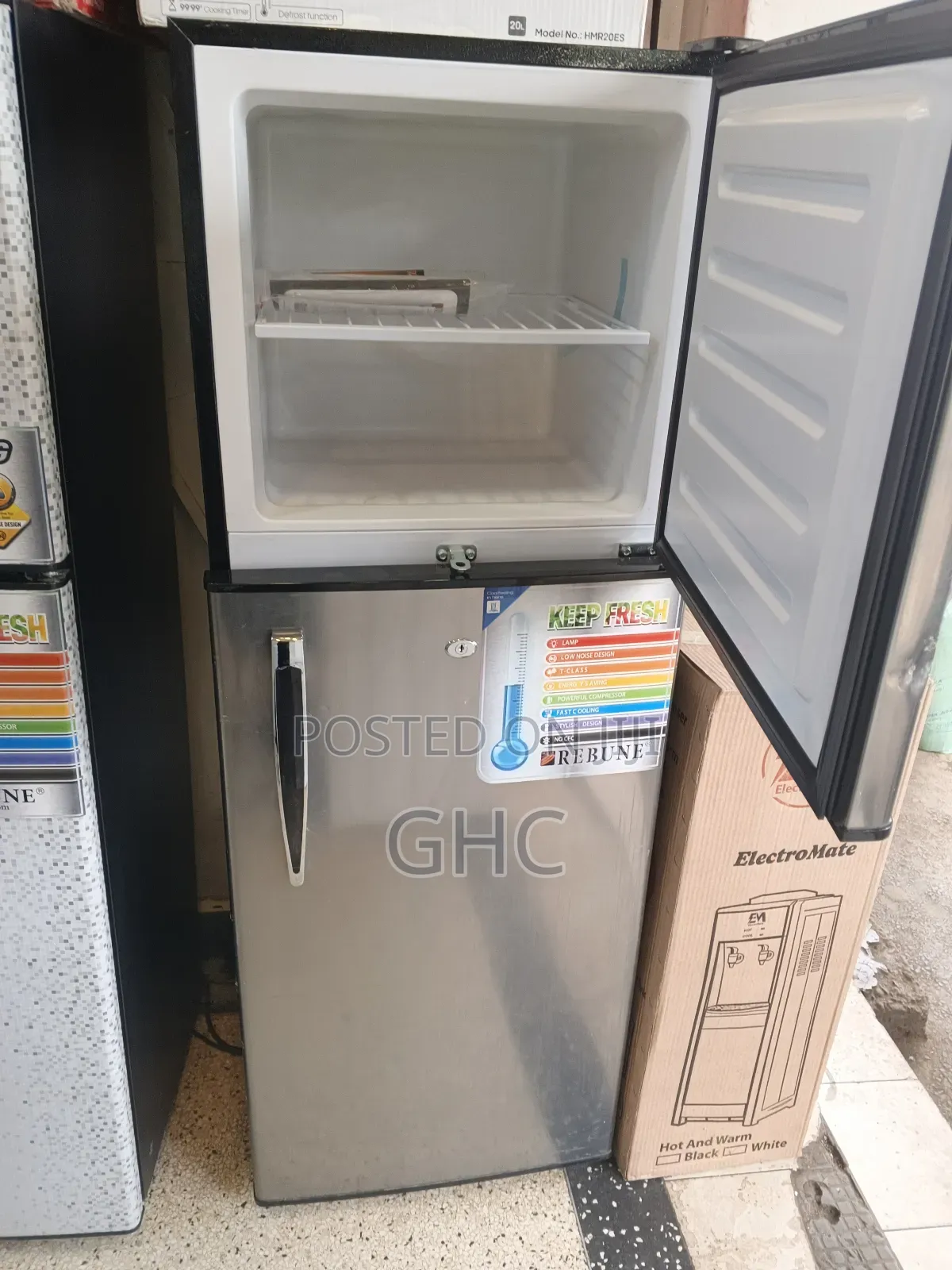 Gray Double Door Fridge