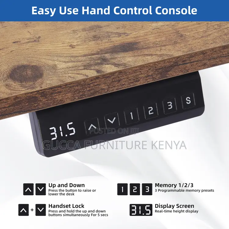 Imported Height Adjustable Computer Table-120cm