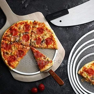 3pcs Aluminium Mesh Pizza Trays