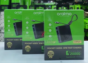 Oraimo Pocket Size 20000mah Fast Charge Power Bank.