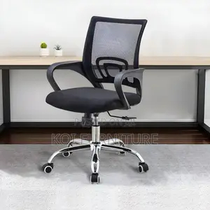 Office Chairs; Ergonomic Design Mesh Fabric Breathable Clerical Seat